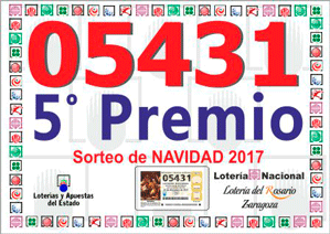 Premio repartido por Loter&iacute;a del Rosario &mdash; 2017